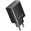 Evelatus ETC06 Premium Tīkla Adaptīvs Lādētājs EU 3 Portu 32W USB-C / USB-A2 ETC06 Melna