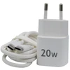 Įkroviklis Evelatus Adapteris FusionChage Wall Charger Bundle 20W Power Adapteris - 60W USB-C to USB-C Silicone Cable Baltas RLC-542 CC