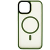 Dėklas iLike Connect Hibrīdais Magnētiskais Apvalks iPhone 15 PC + TPU Divu Slāņu MagSafe Saderīgs Triecienizturīgs Zaļš