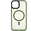 Dėklas iLike Connect Hibrīdais Magnētiskais Apvalks iPhone 15 PC + TPU Divu Slāņu MagSafe Saderīgs Triecienizturīgs Zaļš
