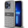 Apple iPhone 15 Pro DKNY odinis dėklas Mono Stripe & Metal Logo (DKHCP15LPRTHSLE) beige