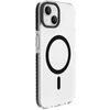 Dėklas Evelatus Apple iPhone 15 Plus Clear Case PC+TPU With MagSafe Transparent Juodas