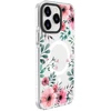 Dėklas Evelatus iPhone 15 Pro Max PC+TPU ar MagSafe Personalizēts drukāts zieds caurspīdīgs