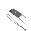 Dėklas Evelatus Apple iPhone 11 Pro Max Silicone Transparent with Necklace TPU Strap Space Gray