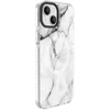 Dėklas Evelatus Apple iPhone 15 Plus PC+TPU With MagSafe Customized Print Marble Baltas