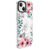 Dėklas Evelatus Apple iPhone 15 Plus PC+TPU With MagSafe Customized Print Flower Transparent