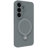 Aizmugurējais vāciņš Evelatus Samsung Galaxy S25 Premium Magnetic with Stand Soft Touch Silikoninis dėklas Sidabrinis 4752192097950 EVESAMS25PMSSCS (4752192097950)