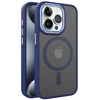 „iLike“ galinis dangtelis Apple iPhone 15 dvigubo metalinio rėmelio „MagSafe“ dėklas Mėlyna ILIAPP15MGB