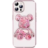 iLike Tylny pokrowiec Apple iPhone 15 Pro Max Silikoninis dėklas Print Desire Bear Rožinė (ILIAPP15PMPDBP)