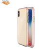 TakeMe skaidrus TPU dėklas su spalvotu rėmeliu skirtas Apple iPhone X / Xs, šviesiai rožinis
