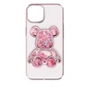 iLike Tylny pokrowiec Apple iPhone 15 Silikoninis dėklas Print Desire Bear Rožinė ILIAPP15PDBP
