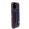 iLike galinis dangtelis Apple iPhone 15 Pro Max odinis dėklas su kišene ir stovu Violetinė ILIAPP15PMLPP