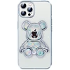 iLike Tylny pokrowiec Apple iPhone 15 Pro Silikoninis dėklas Print Desire Bear Sidabrinis ILIAPP15PPDBS