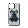iLike Tylny pokrowiec Apple iPhone 15 Silikoninis dėklas Print Desire Bear Juodas ILIAPP15PDBB