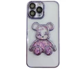 iLike Dėklas na telefon Tylny pokrowiec Apple iPhone 14 Pro Silikoninis dėklas Print Desire Bear Violetinė (ILIAPP14PPDBPR)
