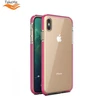 TakeMe skaidrus TPU dėklas su spalvotu rėmeliu skirtas Apple iPhone Xs Max, rožinis