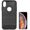 TakeMe CARBON efekto TPU itin plonas galinio dangtelio dėklas, skirtas Apple iPhone Xs Max Juodas