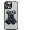 iLike Tylny pokrowiec Apple iPhone 15 Pro Silikoninis dėklas Print Desire Bear Juodas ILIAPP15PPDBB