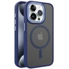 „iLike“ galinis dangtelis Apple iPhone 15 dvigubo metalinio rėmelio „MagSafe“ dėklas Mėlyna ILIAPP15MGB