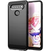 TakeMe CARBON efekto TPU itin plonas galinio dangtelio dėklas, skirtas LG K41s / K51s Juodas