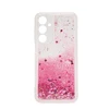 iLike Tył pokrywy Samsung Galaxy A15 Silikoninis dėklas Vanduo Glitter Rožinė ILISAMA15WGP