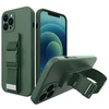 iLike Hurtel Rope dėklas su dirželiu skirtas Samsung Galaxy A22 5G, tamsiai žalias