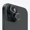 Evelatus iPhone 15 / 15 Plus Kameras Objektīva Aizsargstikls Armor Juodas Metāla Rāmis