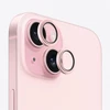 Evelatus iPhone 15 / 15 Plus Kamera Objektīva Aizsargs Armor Rožinė Metāla Rāmis