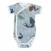 Akcija! Lodger Romper Empire Fish kokvilnas bodijs ar īsām piedurknēm Dusty turqoise 68 cm RF 081_68