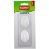 PNY Sauber Kabliukai 2vnt 3x4,7cm, ovalios baltos