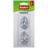 PNY Sauber Kabliukai 2vnt 3x4,7cm, ovalios sidabras