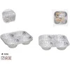 Aliuminio kepimo formelės (4 vnt.), 3 x 15,5 x 15,5 cm, KITCHEN&GO