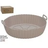 Apvalus silikoninis kepimo indas oro gruzdintuvei, pilkas, 6,5 x 20,5 x 20,5 cm, KITCHEN&GO