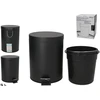 Šiukšliadėžė Ozer Šiukšliadėžė su pedałem 5 l juoda 26.00 x 20.50 x 27.00 BATH&GO