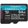 Atminties kortelė KINGSTON 64 GB Micro SDXC CANVAS GO! PLUS GEN4 200R A2 U3 be adapterio
