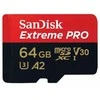 Atminties kortelė SanDisk microSDXC Extreme Pro 64GB 200/90 MB/s A2 C10 V30 UHS-I U3