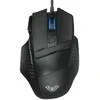 Aula S12 Multi-krāsu apgaismojuma Vada Spēļu Optiskā pele 7 pogas 800-4800dpi ar ergonomisku formu Melna