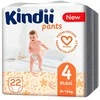 Kindii KINDI Sauskelnės-kelnaitės maxi 4 dydis (9-15 kg) 22 vnt