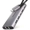AXAGON HMC-6G2L 2x USB-A 10Gbps, 1x USB-C 10Gbps, 4K/60Hz HDMI, RJ-45, USB 3.2 Gen 2 šakotuvas, PD 100W, 15cm USB-C laidas