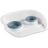 Dubenėliai gyvūnų maistui su laikikliu 46x35x11cm pilka/balta spalva STEFANPLAST