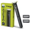 Barzdaskutė „Philips Norelco OneBlade QP1424/10“ vyriškas skustuvas, tinklelio skustuvas, žoliapjovė, anglies spalvos