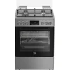BEKO viryklė | FBMA61330GXDT | Dujinė kaitlentė | Elektrinė orkaitė | Nerūdijančio plieno | 60 cm skersmens | Grilis | LED | 60 cm skersmens | 72 l
