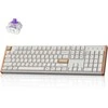 Keychron K10 HE Wireless (K10H-Q1) – US išdėstymas – Gateron Magnetic Nebula – Baltas (Balta) Magnetinė Belaidė Žaidimų Klaviatūra