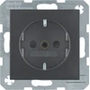 Berker 47231606, F tipas, antracito spalvos, termoplastinis, IP20, 250 V, 16 A