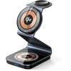 Bezvadu lādētājs Duzzona W21 3-in-1 15W Wireless Charging Stand Phone Earphone Watch Charger (Qi2 Certified) Transparent 6934913007952 6934913007952 (6934913007952)