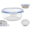 Borosilikatinė pietų dėžutė su vožtuvu 1300 ml, apvali, 8,5 x 20,5 x 20,5 cm, KITCHEN&GO