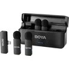 BOYA belaidis mikrofonas BY-V4 2.4GHz su 4 siųstuvais ir 1 imtuvu (C tipo) Juodas EU
