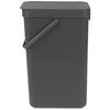 Brabantia „Sort &amp; Go“ šiukšliadėžė, 16 l, tamsiai pilka