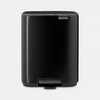 Brabantia atkritumu tvertne ar pedāli Bo, 7l, matēta melna