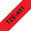 Brother TZE-451 label-making tape Juodas on red TZ